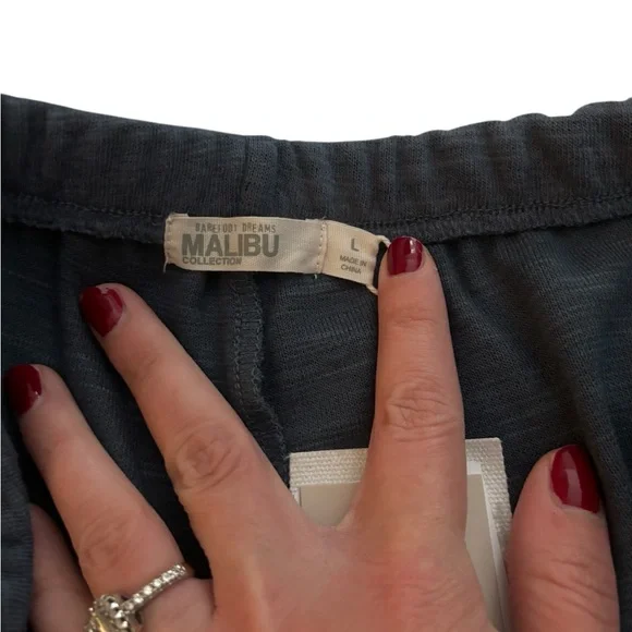 Barefoot Dreams Malibu Collection Double Knit Pants in Lakeside Blue NWT - Picture 4 of 6